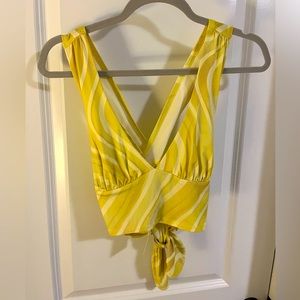 Urban Outfitters Yellow Tye Die Crop top